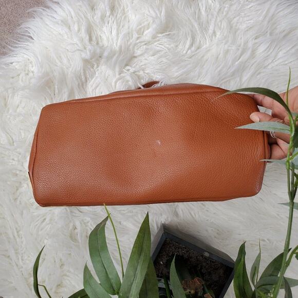 Badgley Mischka Brown Satchel Turnkey Clasp Purse - Picture 3 of 10